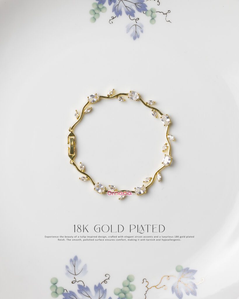 White Gold Tulip Bracelet