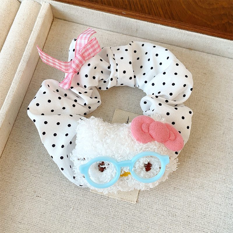 Polka Kitty Scrunchie W1