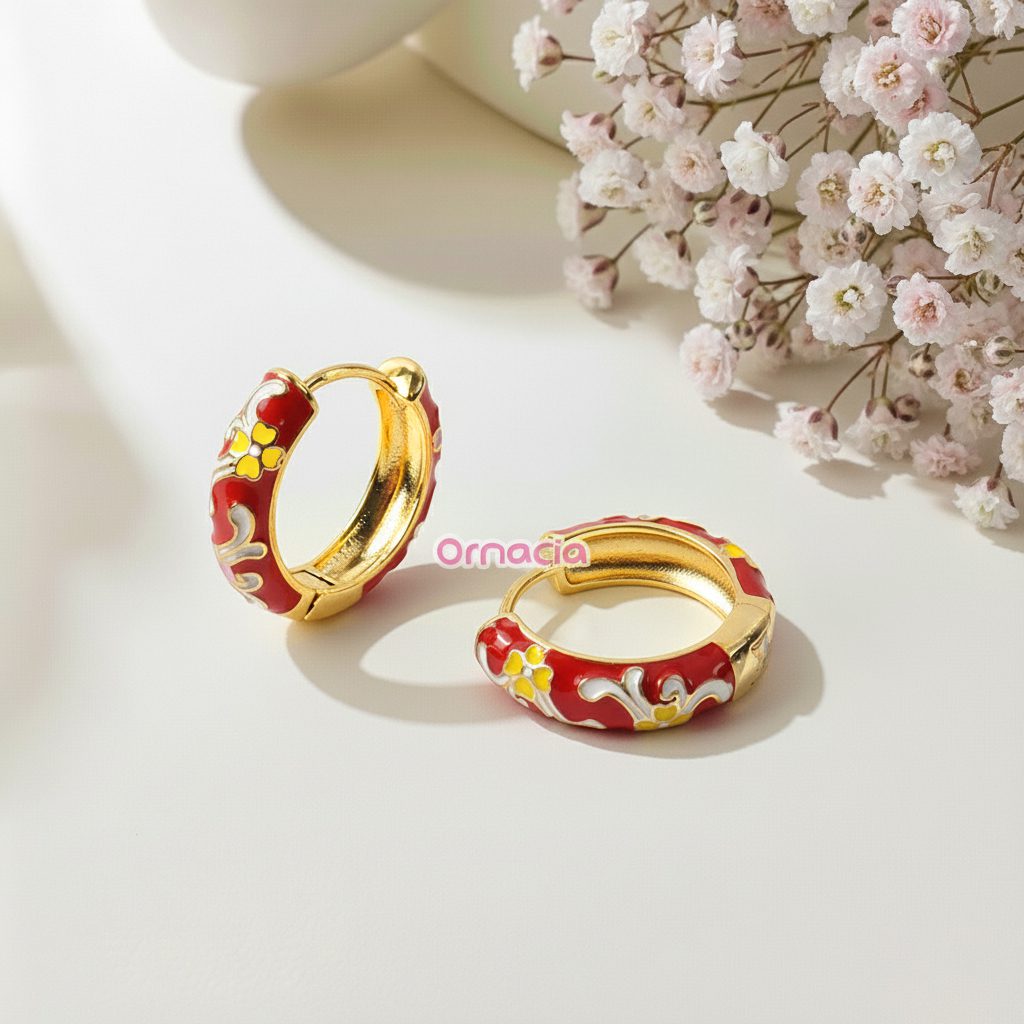 Red W Hoop