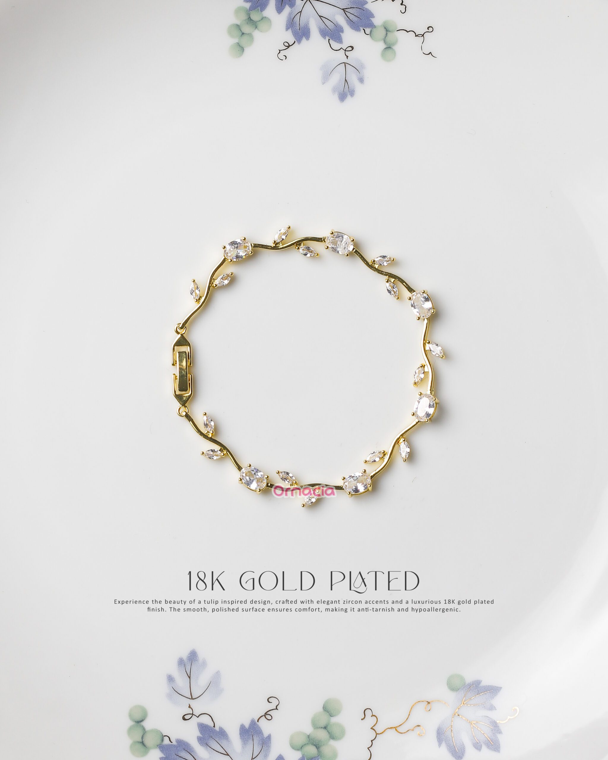 White Gold Tulip Bracelet