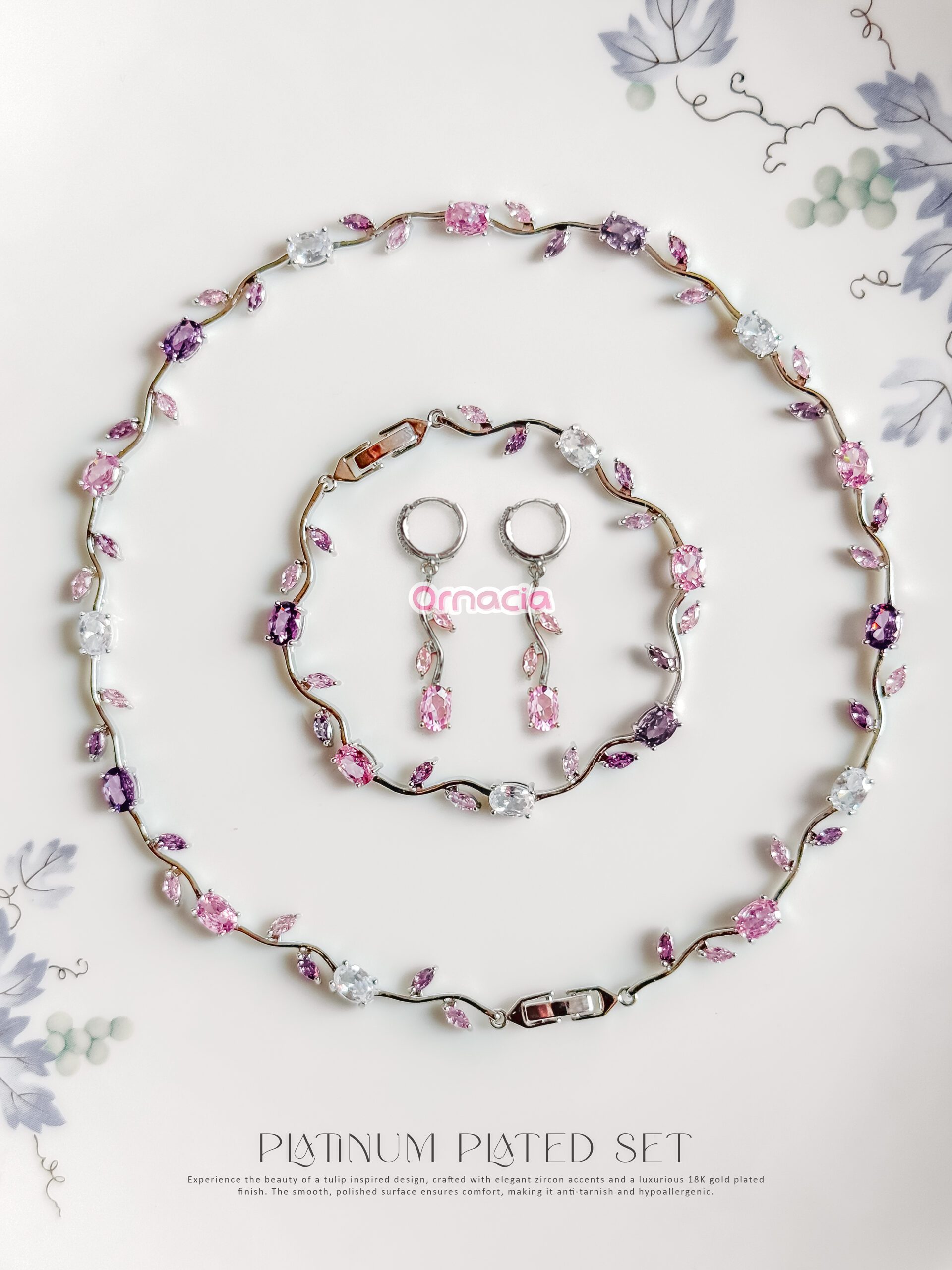 Amethyst Platinum Set