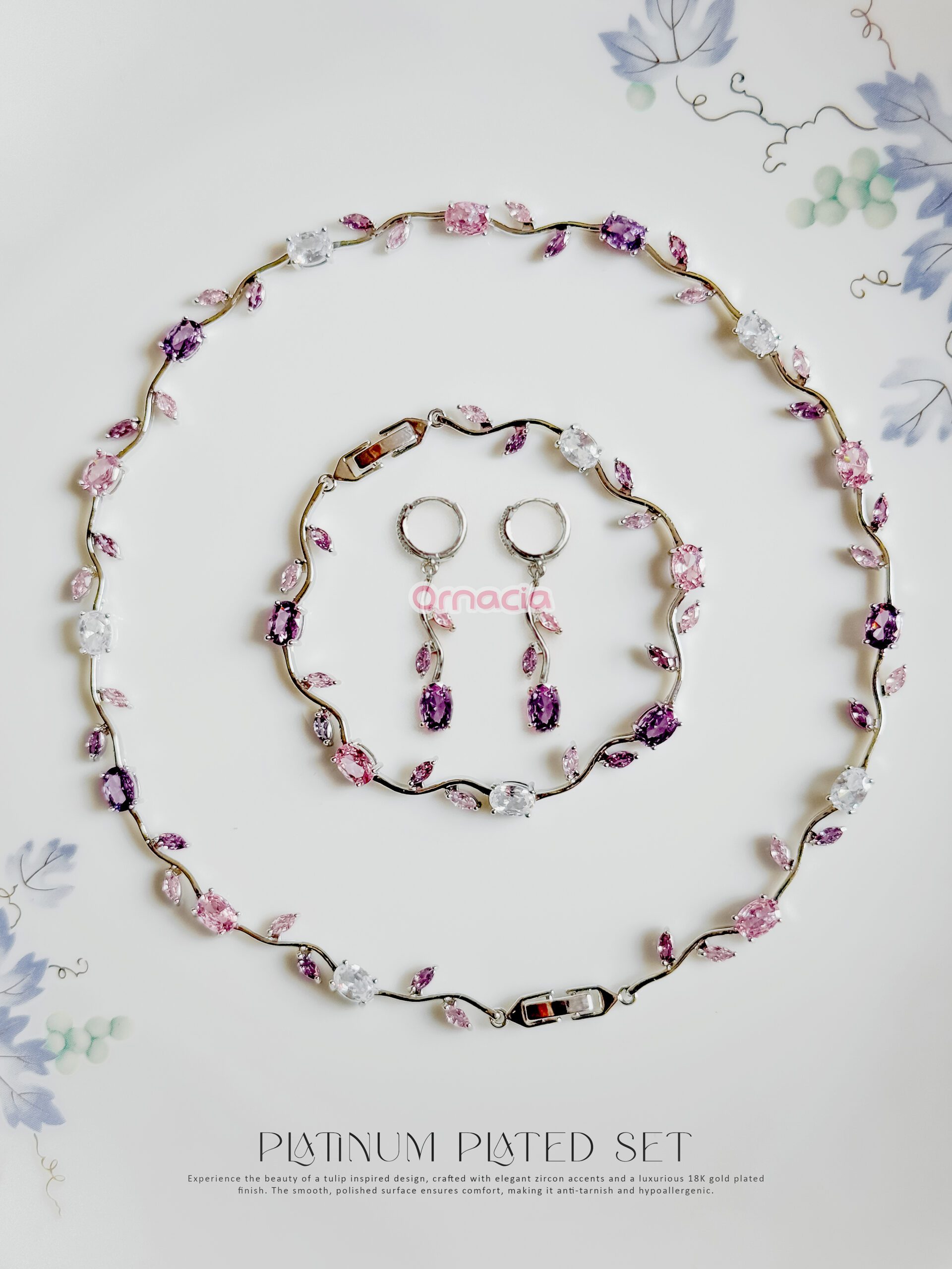 Amethyst Platinum Set