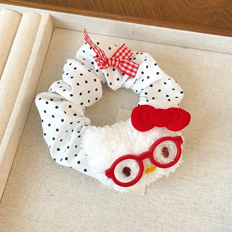Polka Kitty Scrunchie R1